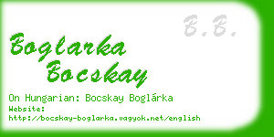 boglarka bocskay business card